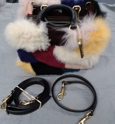 Bolso de hombro de piel COACH Rogue 20 retazos CN592 Foto 1 de 4