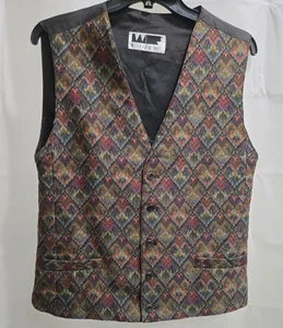 Gilet uomo vintage Wilke Rodriguez arazzo 5 bottoni taglia small - Foto 1 di 9