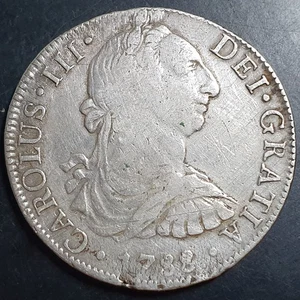 Mexico Spanish Colonial 8 Reales Carol Carolus III 1788 Mo FM Mexico City Mint - Picture 1 of 6