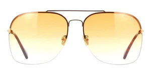 Tom Ford Mackenzie TF883 30F Gold Aviator Metal Sunglasses Frame 64-15-140 - Picture 1 of 3