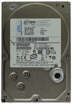 1000GB IBM HDD eserver xSeries HUA721010KLA330 SATA2 ID14209 - Bild 1 von 4