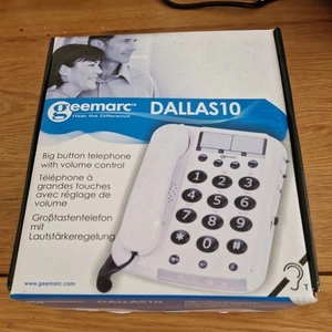 Geemarc Dallas 10 - Wzmocniony telefon przewodowy z wspomnieniami i dźwiękiem jednym dotknięciem - Zdjęcie 1 z 3