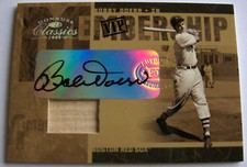 Bobby Doerr 2005 Donruss Classics Membership VIP Signature Auto Bat  #3/10