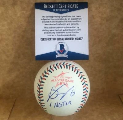 JONATHAN SCHOOP TWINS/ORIOLES FIRMADO 2017 JUEGO DE ESTRELLAS BÉISBOL BECKETT Y12927 Foto 1 de 3