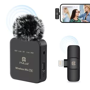 Wireless Lavalier Microphone for iPhone / Type-C Phone w/Type-C / 8-Pin Receiver - Picture 1 of 24
