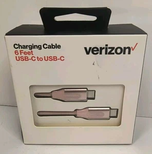Original Sealed Verizon Pink 6FT Braided USB-C Fast Charging Data Cable - Picture 1 of 3