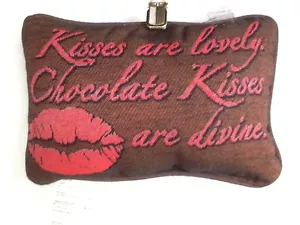 Kisses Are Lovely Chocolate Kisses Son Divina Palabra Almohada Almohada Lanzar - Imagen 1 de 2