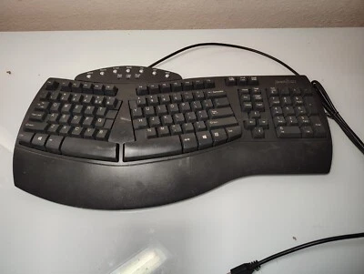 Perixx PERIBOARD-512 Wired Full-Size Ergonomic Natural Split Keyboard, Black - Image 1 of 4