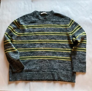 Crewneck Sweatshirt 6397 Fits Small Striped Colorful Wool Blend - Picture 1 of 11