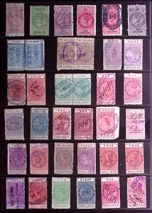 NEW ZEALAND: Victoria Stamp Duty Revenues - Ex-Old Time Collection - Album Page - Picture 1 of 2