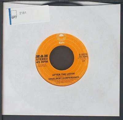 Engelbert Humperdinck - After The Lovin' - 7" single 45rpm record - Image 1 of 3