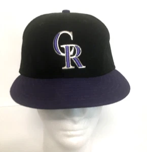 Colorado Rockies New Era 59Fifty Authentic On-Field Black Hat Fitted Size 7 1/4 - Picture 1 of 9