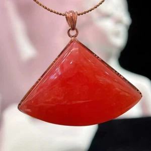Ciondolo donna amore pietra preziosa rodocrosite rosa 100% naturale AAAA - Foto 1 di 4
