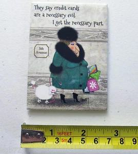 Leanin Tree Refrigerator Fridge Magnet ~Credit Cards Are A Necessary Evil - Picture 1 of 2