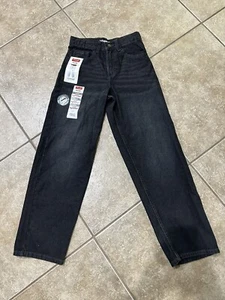 Wrangler Boy’s Black Loose Fit Denim Jeans Size 12 SLIM Adjustable Waist - Picture 1 of 17