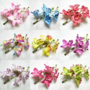 Women's Butterfly Flower Hair Orchid Wedding Pin Barrette Party Bridal Prom Clip