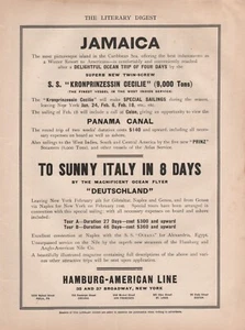 1907 Vintage HAMBURG-AMERICAN LINE S.S. Kronprinzessin Steamship Print Ad - Picture 1 of 1