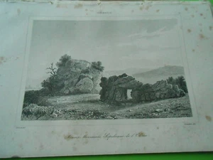 Gravure 1838 - Allemagne Germany Anciens Monuments Sépulcraux de l'Alsace - Bild 1 von 1