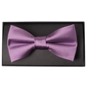 Handmade Plain Light Mauve Mens Bow Tie Wedding Christening Formal Dickie Bow - Picture 1 of 3