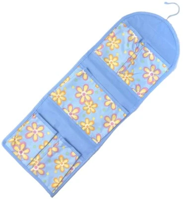 Avon Blue & Yellow Flower Travel Make Up Collapsible Case New - Image 1 of 4