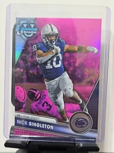 Bowman Chrome University Pink Refractor Nick Singleton #114 Penn State 2023 - Imagen 1 de 6