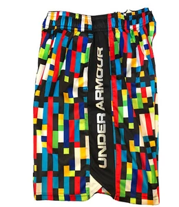 Under Armour Shorts Youth Size Small Multicolor Active Elastic Waist Drawstring - Picture 1 of 4