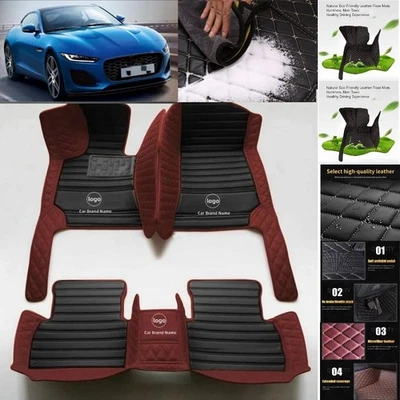 For Jaguar F-Type Car Floor Mats Custom Luxury Waterproof Auto Liners Carpets Foto 1 de 4