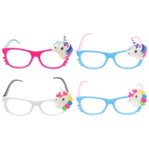 4 Piezas Gafas Unicornio Dibujos Animados Niño Novedad Fiesta Favor Niños Anteojos Luminosos - Imagen 1 de 12
