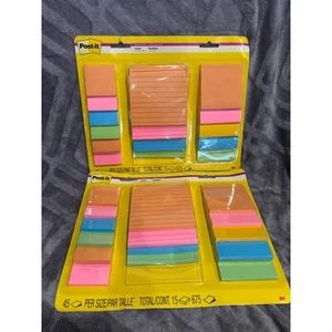 Set of 2- Post-it Super Sticky Notes Supernova Neons Collection 675 Total Count - Picture 1 of 7
