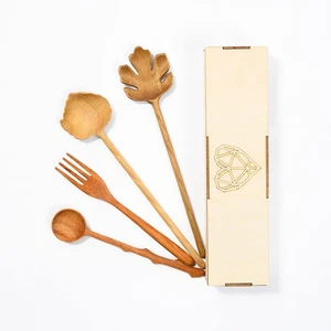 4 Wooden Spoons and Forks Set, Mother's Day Hostess Gifts for Women, Couple C... - Foto 1 di 8