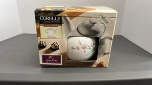Corelle Coordinates My Garden 1 Qt Théière Grès Floral Vintage 1998 NEUVE EN BOITE - Photo 1/2