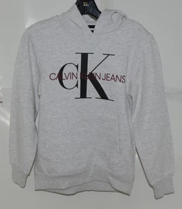 Calvin Klein Jeans CKFEB41F 270 Medium Gray Color Hooded Sweatshirt - Picture 1 of 8