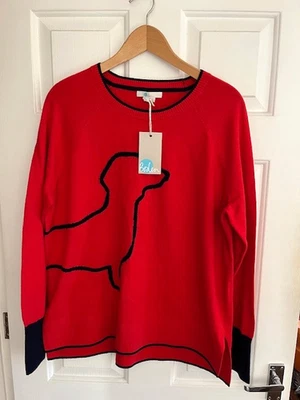 Salchicha roja Romy Jumper perro salchicha BNWT L 16-18 SUELO Foto 1 de 4