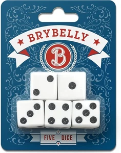 Klassische weiße Spielwürfel zum Spielen von Brettspielen und Kartenspielen, 5er-Pack Set -...  - Bild 1 von 5