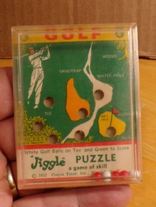 1957 Golf Jiggle Puzzle Skill Dexterity Toy Game Comon Tatar Blasdell NY - Picture 1 of 7
