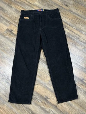 Empyre Pants Men's 34x28 Relaxed Thick Corduroy Grunge Skater Y2K Black Vintage - Image 1 of 4