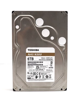Toshiba NAS N300 HDWG460UZSVA HDEMX11ZNA51 3.5" 6TB SATA 6Gb/s Hard Drive - Image 1 of 2