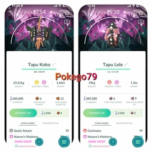 Pokemon Shiny Tapu Koko / Tapu Lele With Special Background - T.ra.d.e or P.T.C - Picture 1 of 5