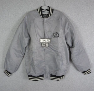 Chaqueta Dixxon Para Hombre Grande Gris Pasatiempo Nylon Acolchada Bordada Abrigo Universitario - Imagen 1 de 12