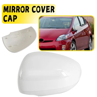 Tapa de tapa de espejo lateral del conductor blanca para Toyota Prius 2010-2015 enchufable Foto 1 de 4