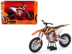 KTM 450 SX-F Dirt Bike Orange and White 1/10 Diecast Motorcycle Model by New Ray - Picture 1 of 1