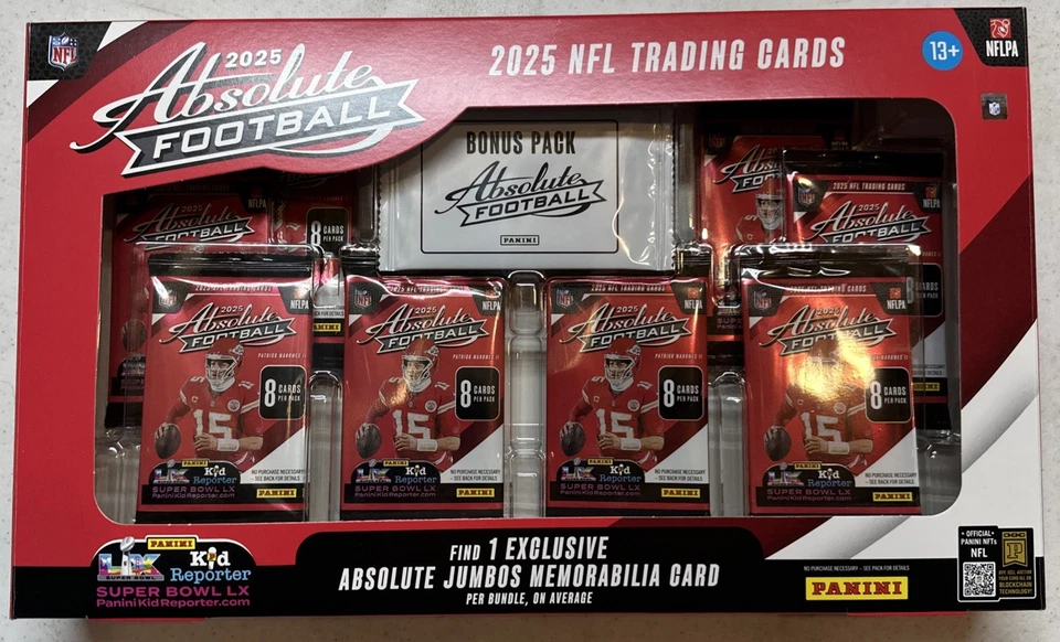 2025 Panini Absolute Football Trading Cards Bundle Box NFL