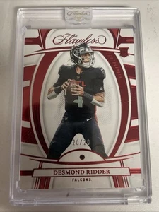 2022 Panini Flawless Ruby Red 20/20! Desmond Ridder RC Rookie Falcons Sealed - Picture 1 of 2