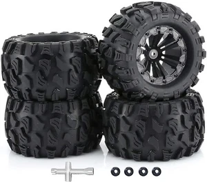 Station 12mm Hex RC Wheels and Tires 1/10 Scale 2.8 RC Truck Tires Wheels for Tr - Picture 1 of 7
