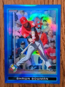 2009 Bowman Chrome Draft WBC Prospects Blue Refractors #BDPW28 Shawn Bowman - Picture 1 of 6