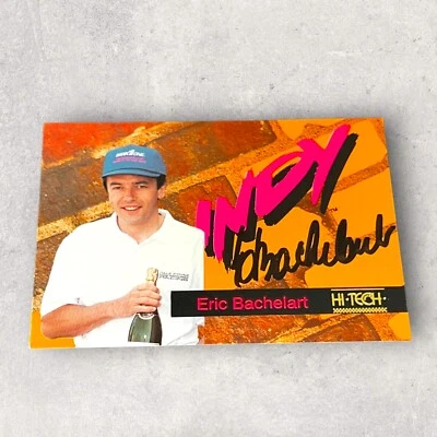 Eric Bachelart 1993 HIGH TECH INDY VINTAGE RACING auotgraphed card - Image 1 of 2