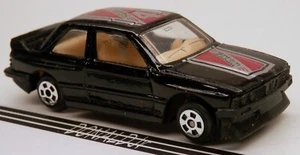BMW M3 de colección década de 1980 cupé negro coche de rally con alerón diecast 1/64 - Imagen 1 de 2