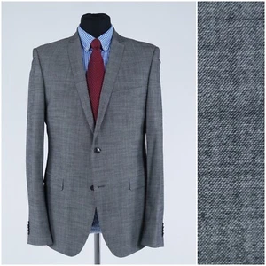 Mens Sport Coat 40L US Size S.OLIVER Black Label Grey Wool Blazer Jacket - Picture 1 of 12
