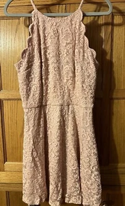 Beautiful A Byer Dusty Pink Sleeveless Spaghetti Strap Elastic Waist Dress XL - Picture 1 of 9