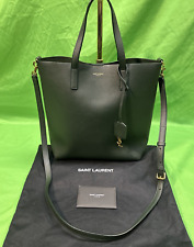 Saint Laurent YSL Toy Shopping Leather Tote - Dark Green